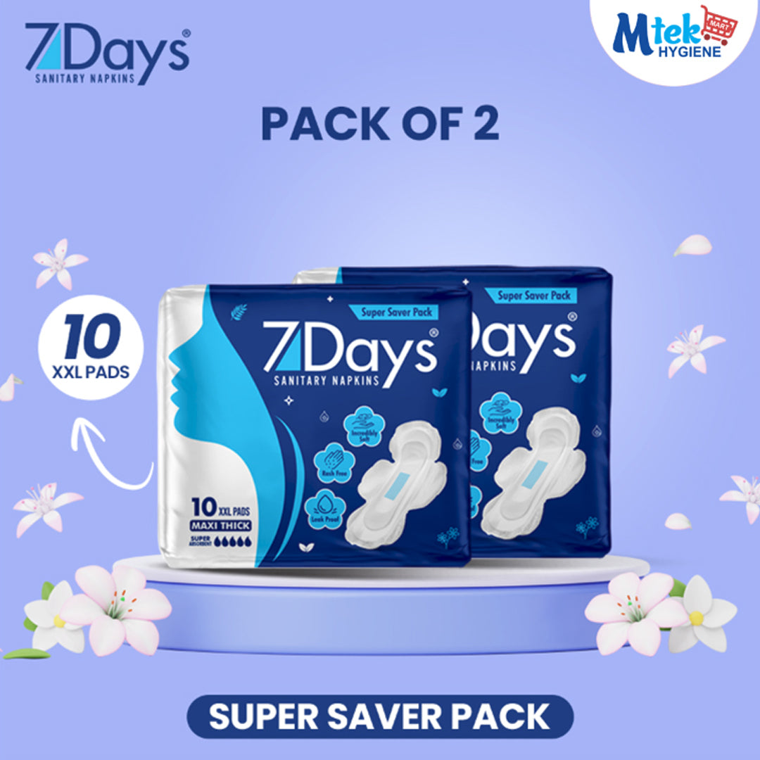 7 Days Sanitary Napkins Maxi Thick Super Saver Pack of 2
