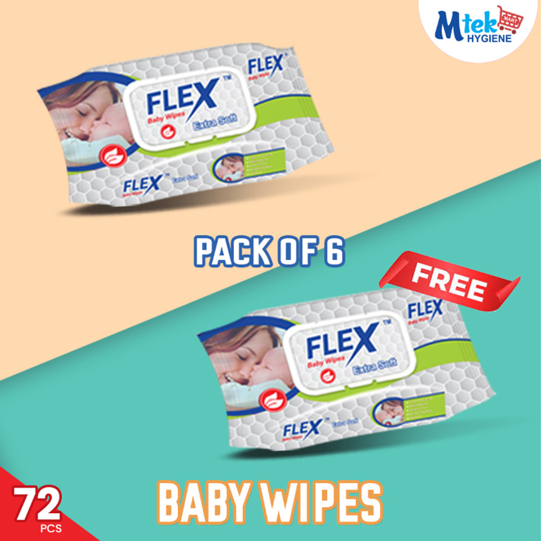 Flex Baby Wipes Pack of 6