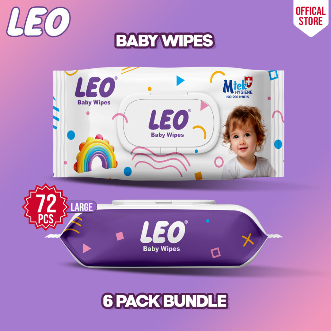 Leo Baby Wipes – 72 Pcs Bundle of 6 Packs