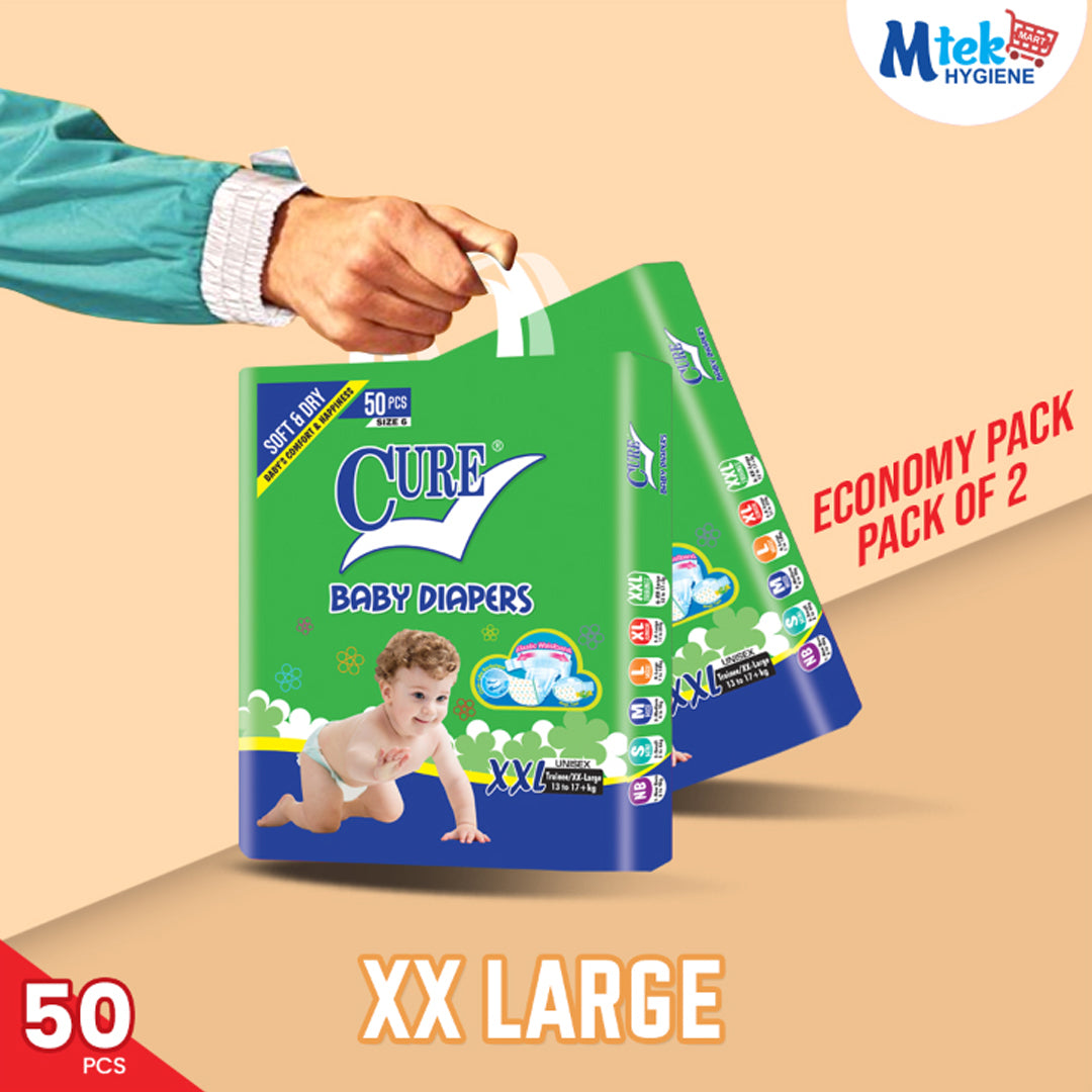 Cure Baby Diaper Economy Double Pack
