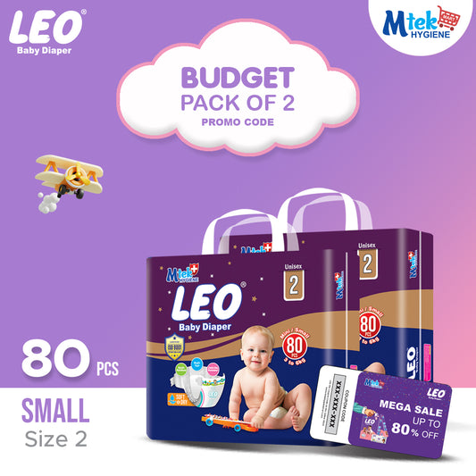 Leo Budget Baby Diaper (Pack of 2) + Promocode