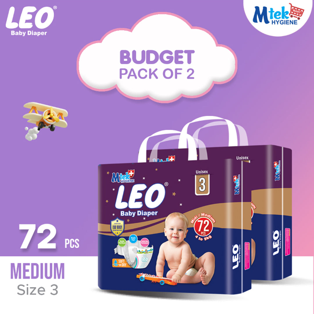 Leo Budget Baby Diaper (Pack of 2)