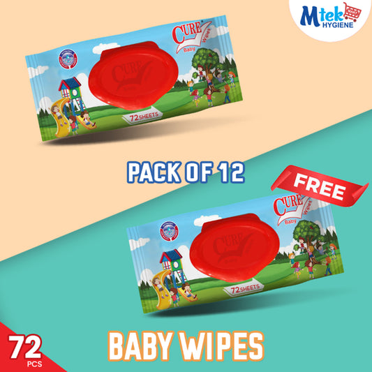 Cure Baby Wipes Pack of 12