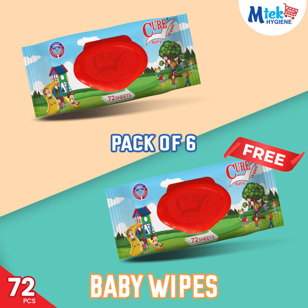 Cure Baby Wipes Pack of 6