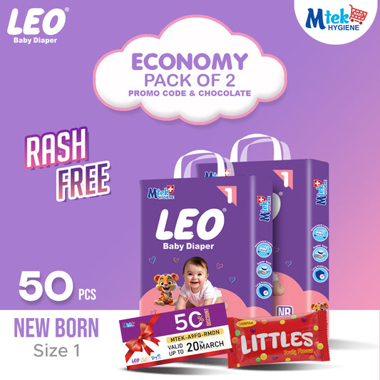 Leo Economy Baby Diaper (Pack of 2) + Promocode