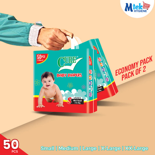 Cure Baby Diaper Economy Double Pack