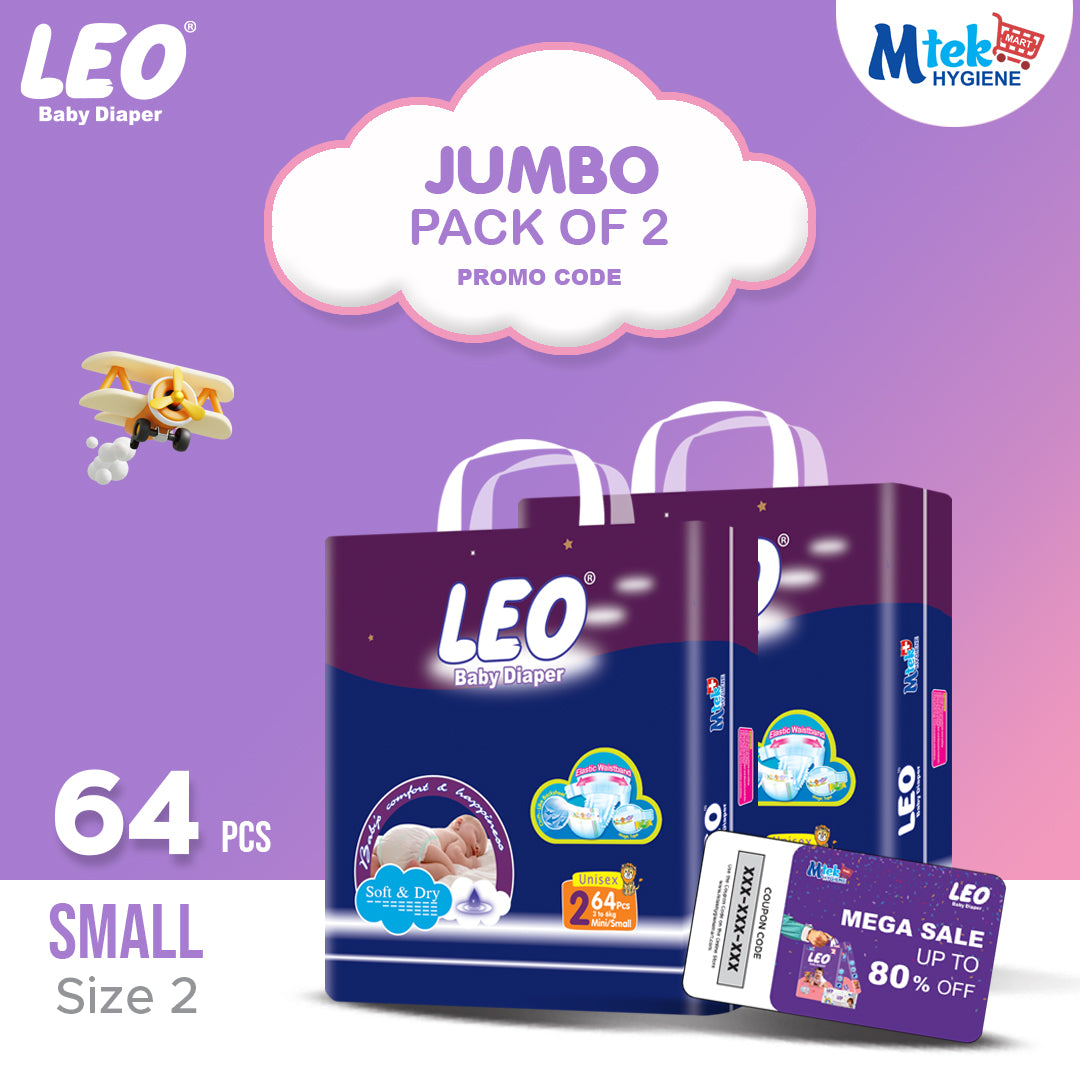 Leo Jumbo Diaper (Pack of 2) + Promocode