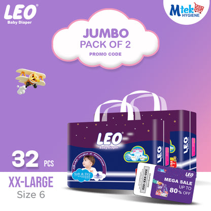 Leo Jumbo Diaper (Pack of 2) + Promocode