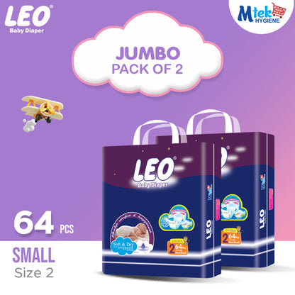 Leo Jumbo Baby Diaper (Pack of 2)