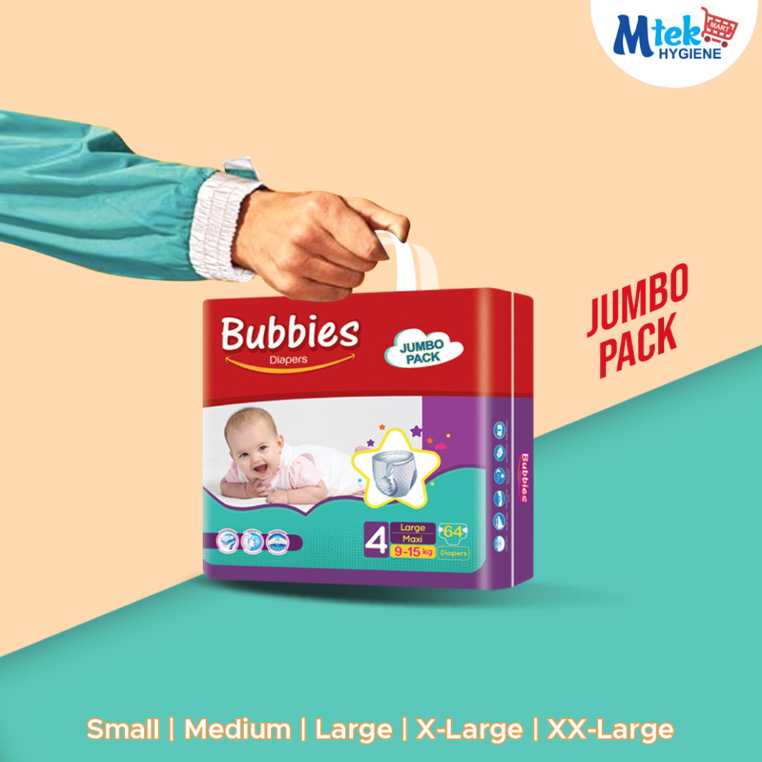 Bubbies Jumbo Pack Baby Diaper