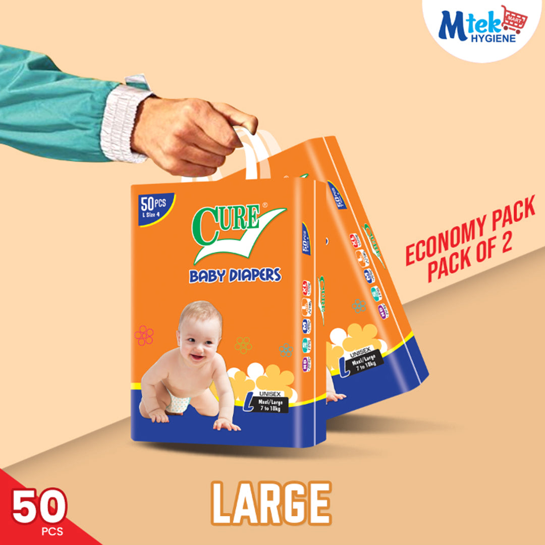 Cure Baby Diaper Economy Double Pack