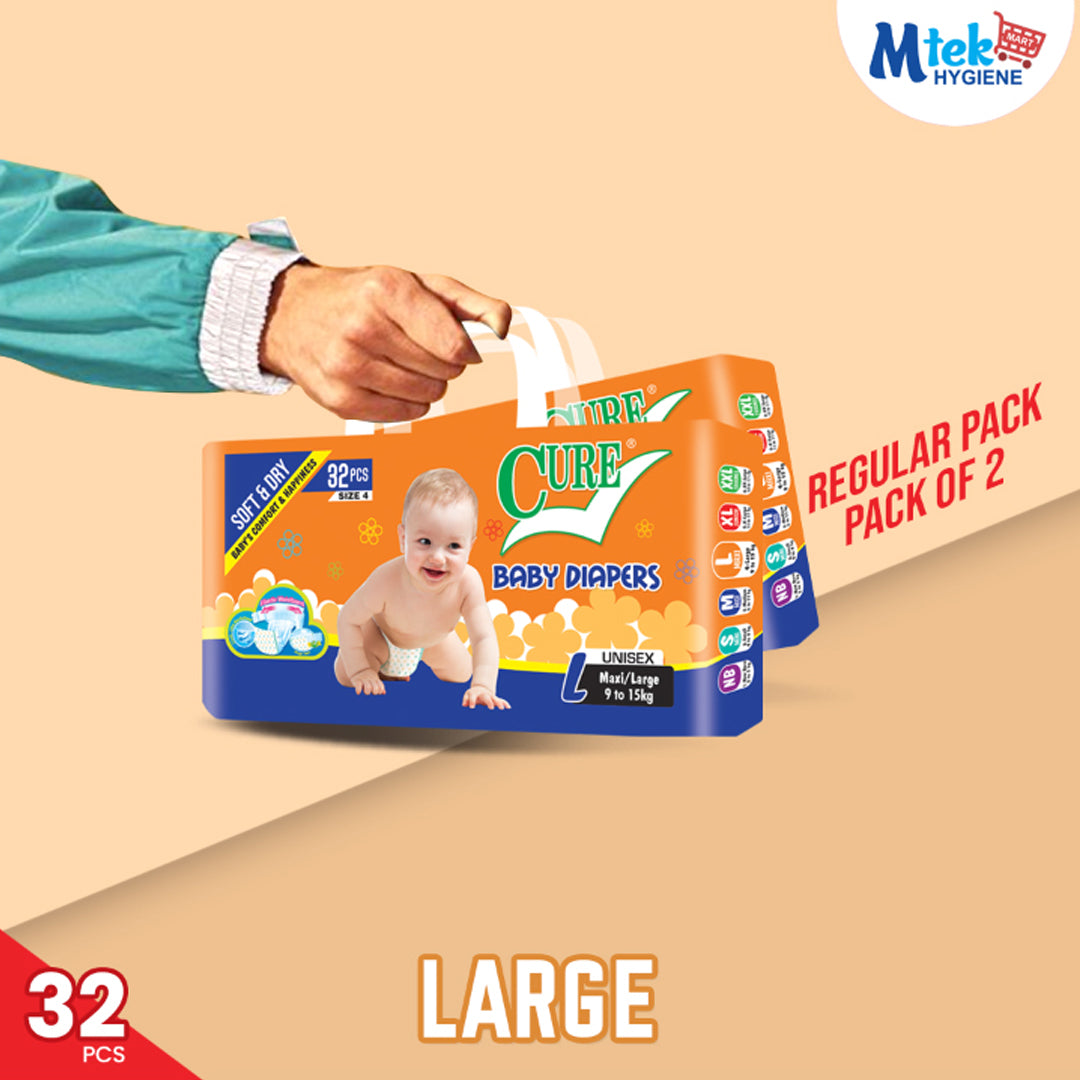 Cure Baby Diaper Regular Double Pack