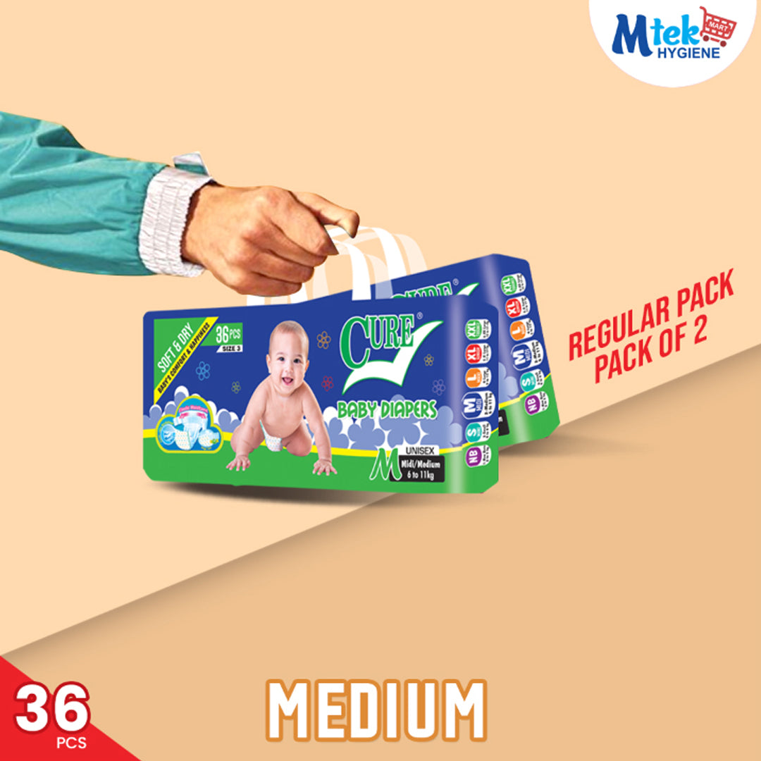 Cure Baby Diaper Regular Double Pack