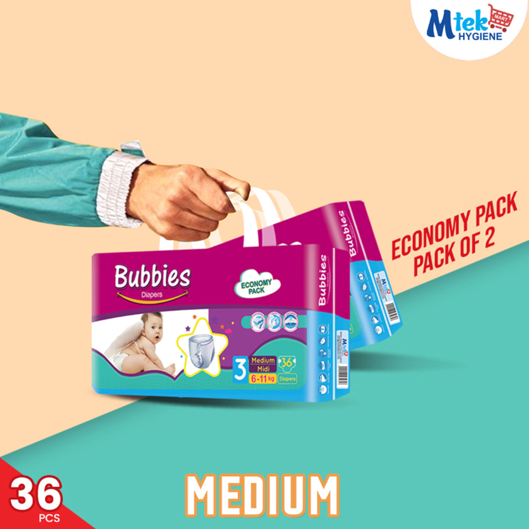 Bubbies Economy Baby Diaper (Pack of 2)