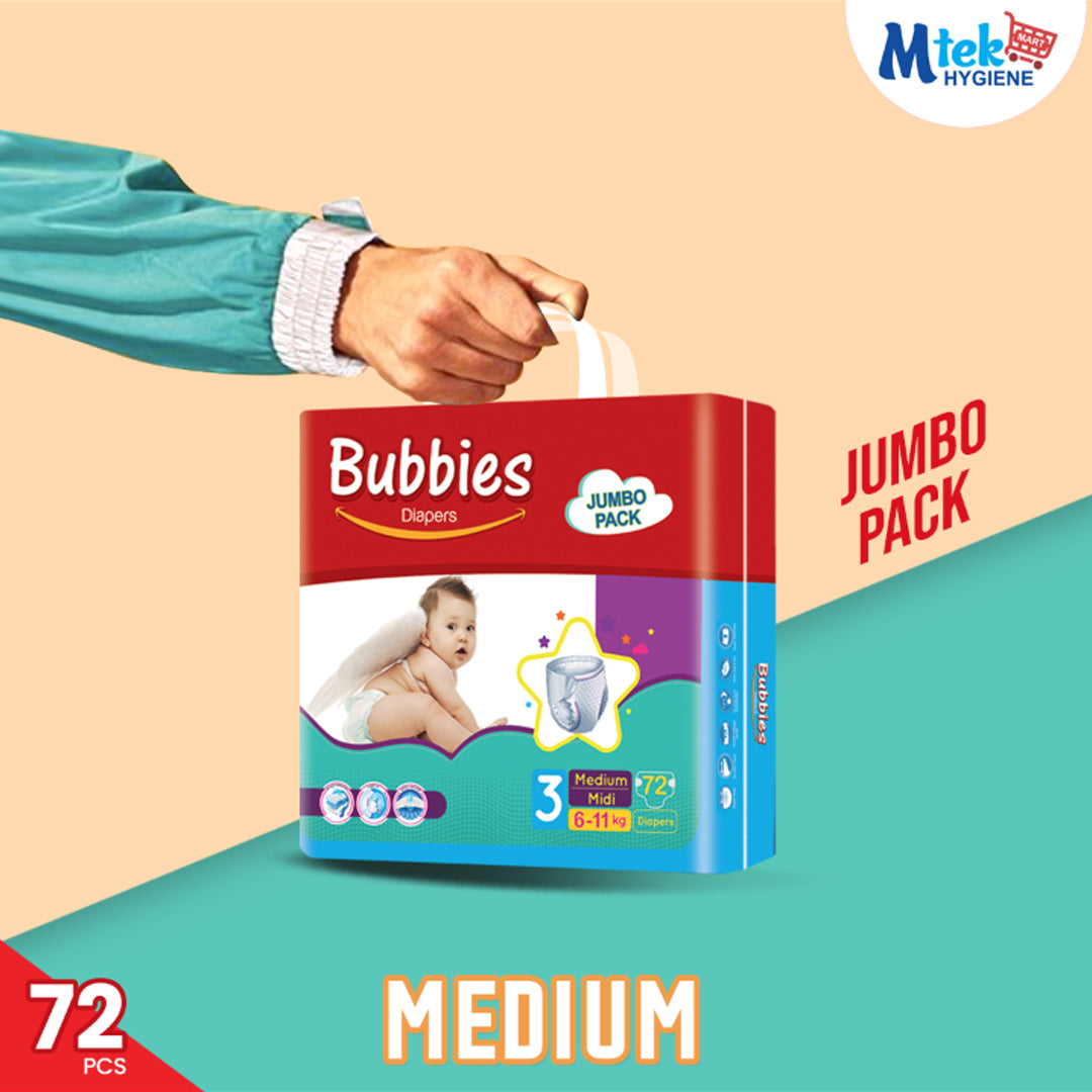 Bubbies Jumbo Pack Baby Diaper