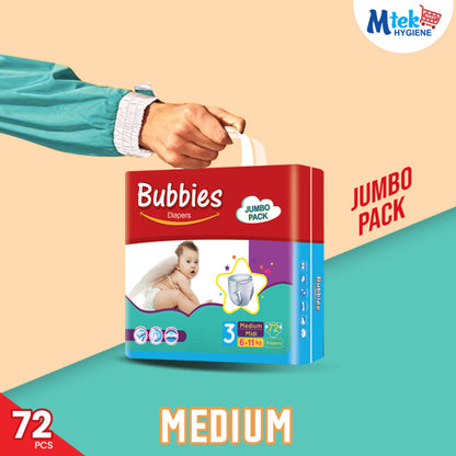 Bubbies Jumbo Pack Baby Diaper