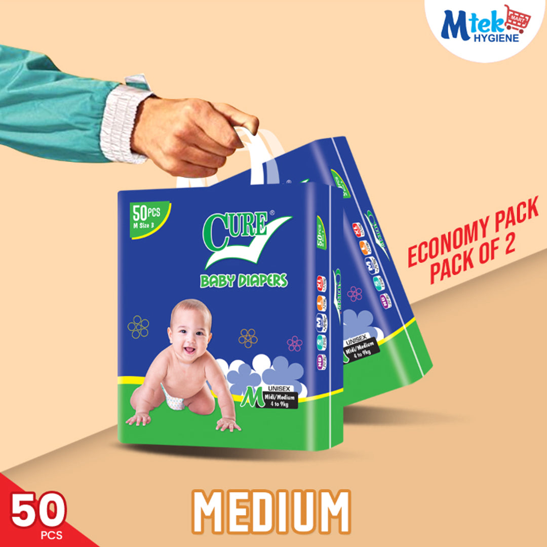 Cure Baby Diaper Economy Double Pack