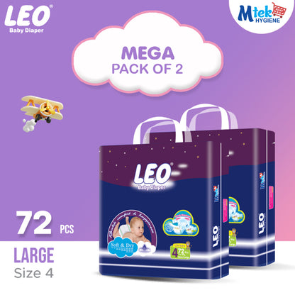 Leo Mega Baby Diaper (Pack of 2)