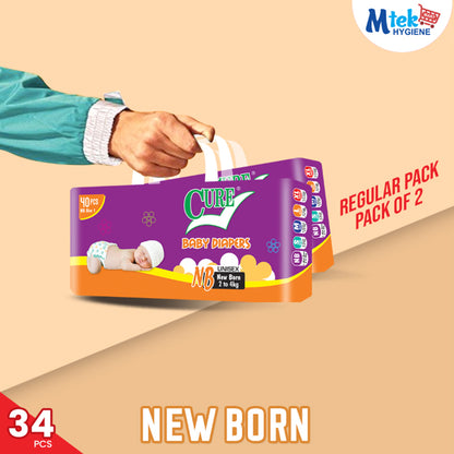 Cure Baby Diaper Regular Double Pack