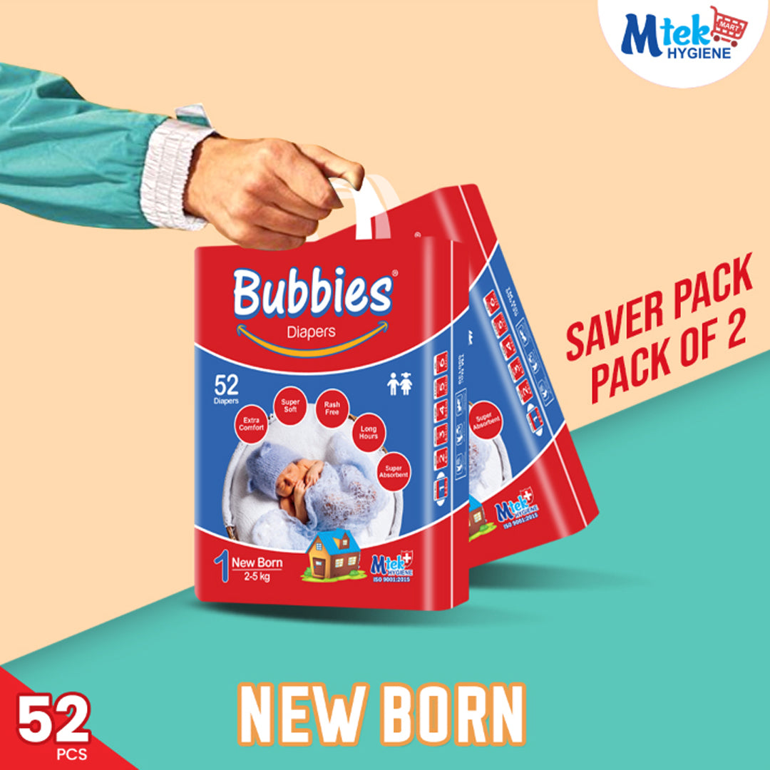 Bubbies Sever Baby Diaper (Pack of 2)