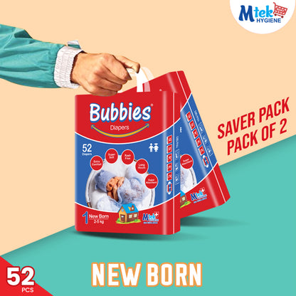 Bubbies Sever Baby Diaper (Pack of 2)