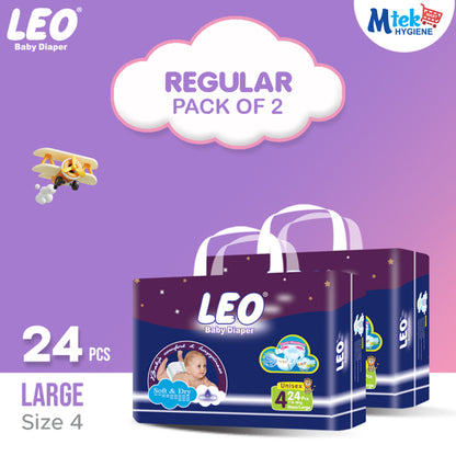 Leo Regular Baby Diaper (Pack of 2)
