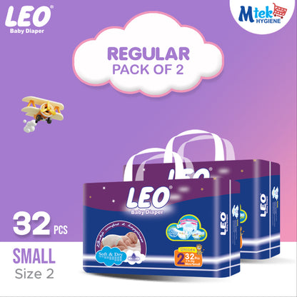 Leo Regular Baby Diaper (Pack of 2)