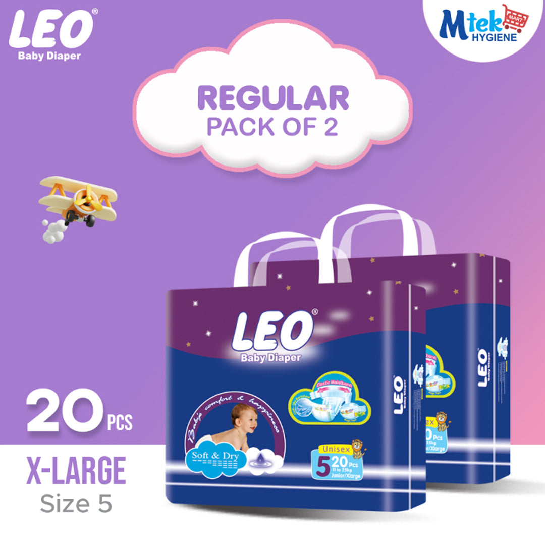 Leo Regular Baby Diaper (Pack of 2)