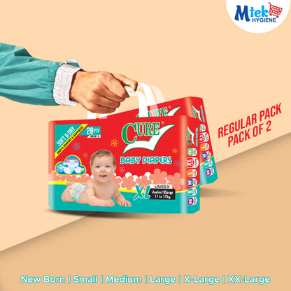 Cure Baby Diaper Regular Double Pack