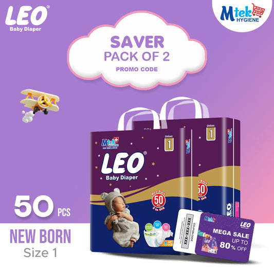 Leo Saver Baby Diaper (Pack of 2) + Promocode