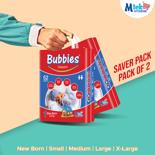 Bubbies Sever Baby Diaper (Pack of 2)