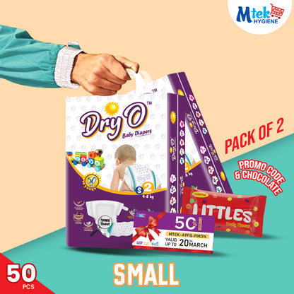 Dry O Baby Diaper (Pack of 2) + Free Wipes & Promocode