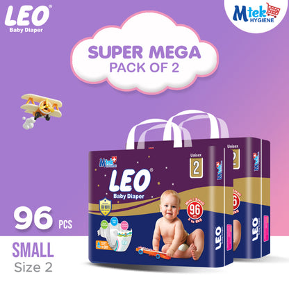 Leo Super Mega Pack Baby Diaper (Pack of 2)