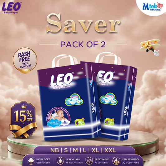 Leo Saver Baby Diaper (Pack of 2)